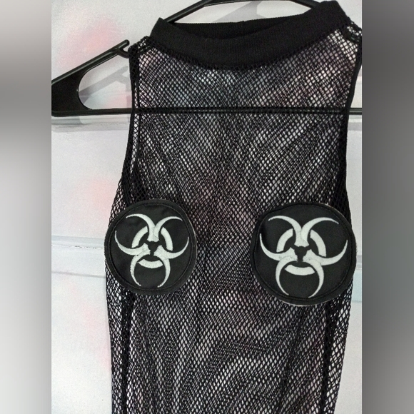 DK Club Exx- Toxic T*tties fishnet body suit! Stretchy! Like new! - Picture 2 of 4